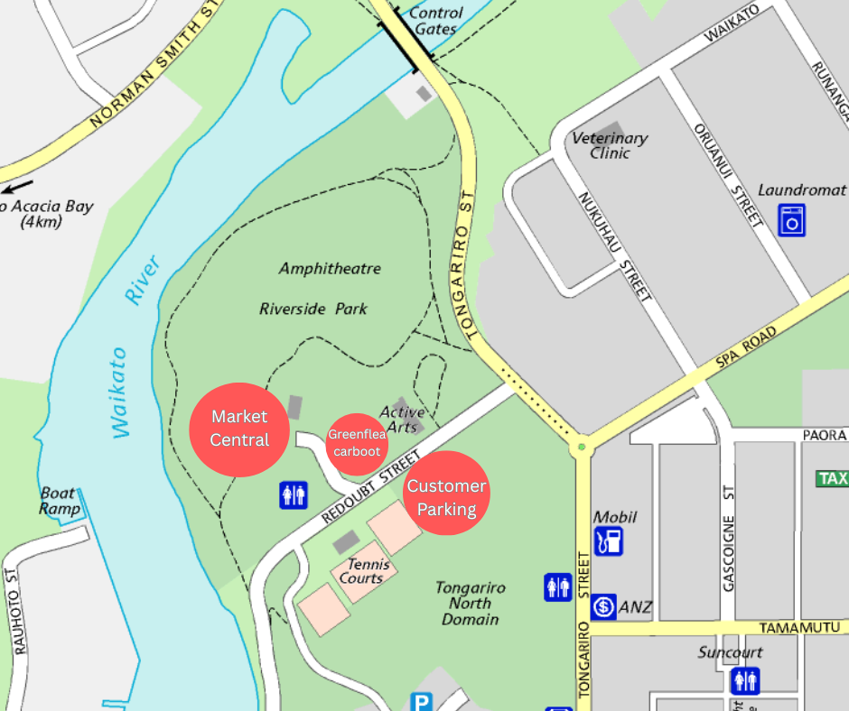Market Central map green flea